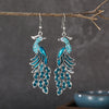 PEACOCK CRYSTAL DROP EARRINGS