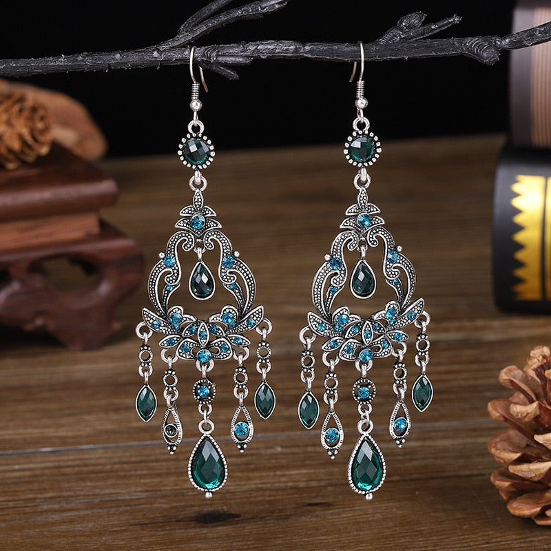 CRYSTAL WATER DROP EARRINGS