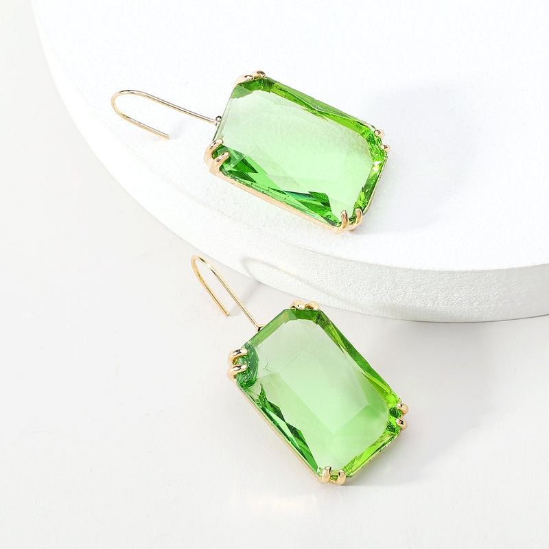 COLORFUL GLASS CHARM EARRINGS