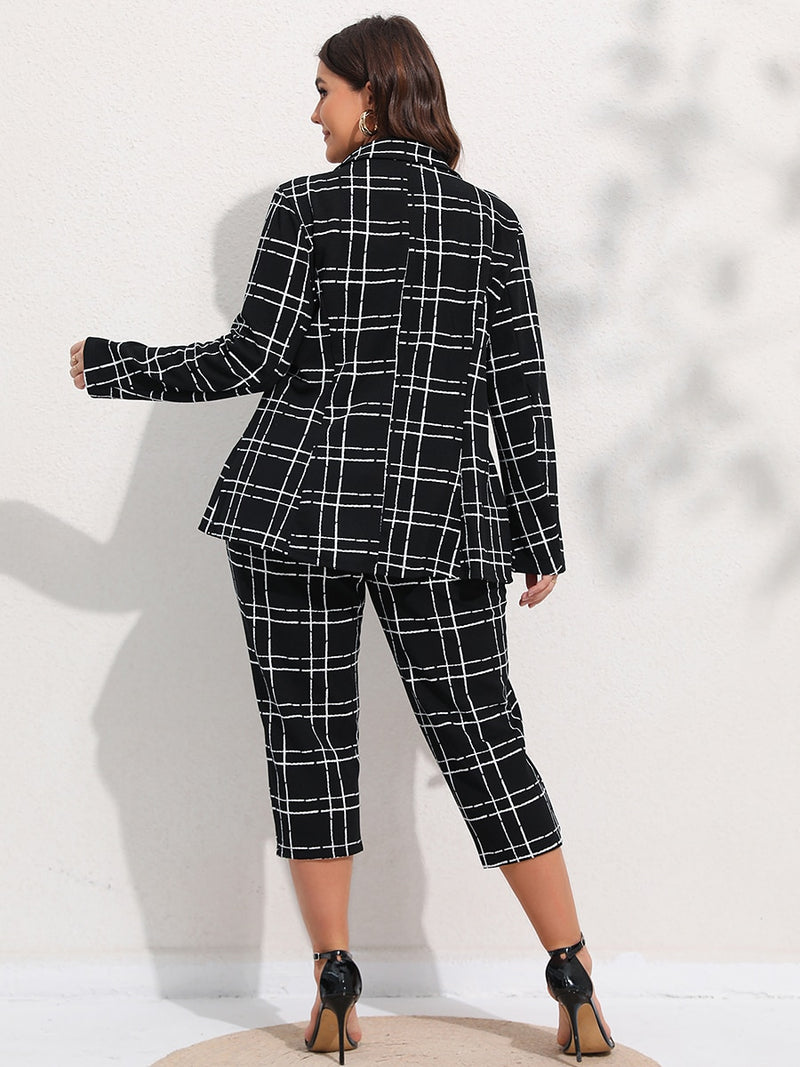 OFFICE BETTY PLAID SUIT SET