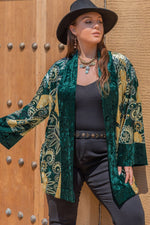 EMERALD ISLES OPEN FRONT BOHO CARDIGAN