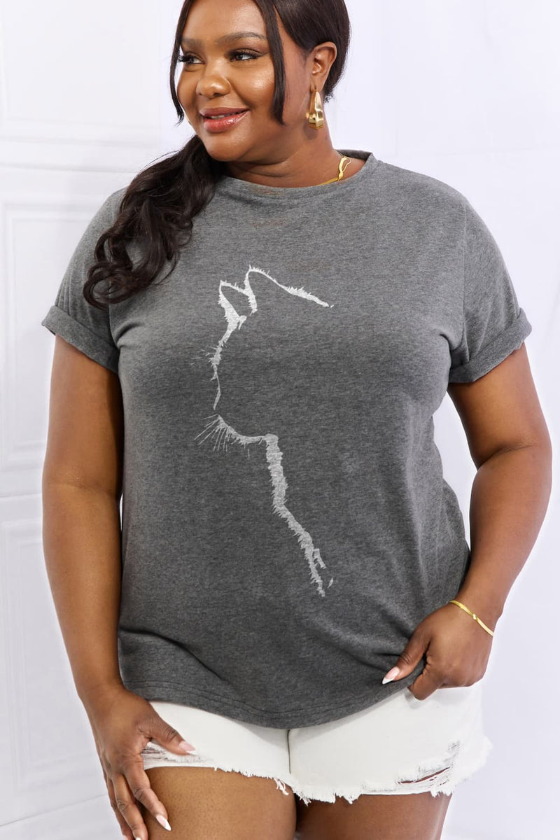 CAT SILHOUETTE TEE