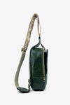 RANDOM PATTERN PU LEATHER SLING BAG