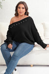 KIERAN ONE SHOULDER BEADED SWEATER