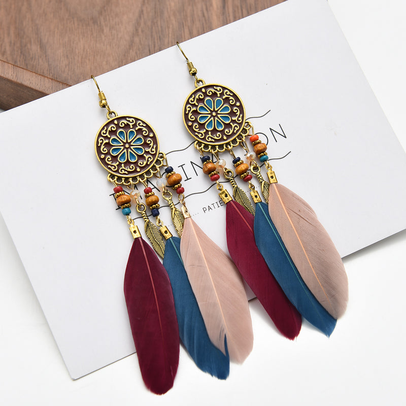 FANCIFUL FEATHER EARRINGS