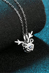 MOISSANITE 925 STERLING SILVER REINDEER NECKLACE