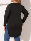 EDITH LONG SLEEVE SLIT TOP