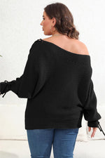 KIERAN ONE SHOULDER BEADED SWEATER