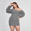 CLOUD NINE OFF-SHOULDER RIBBED BODYCON MINI