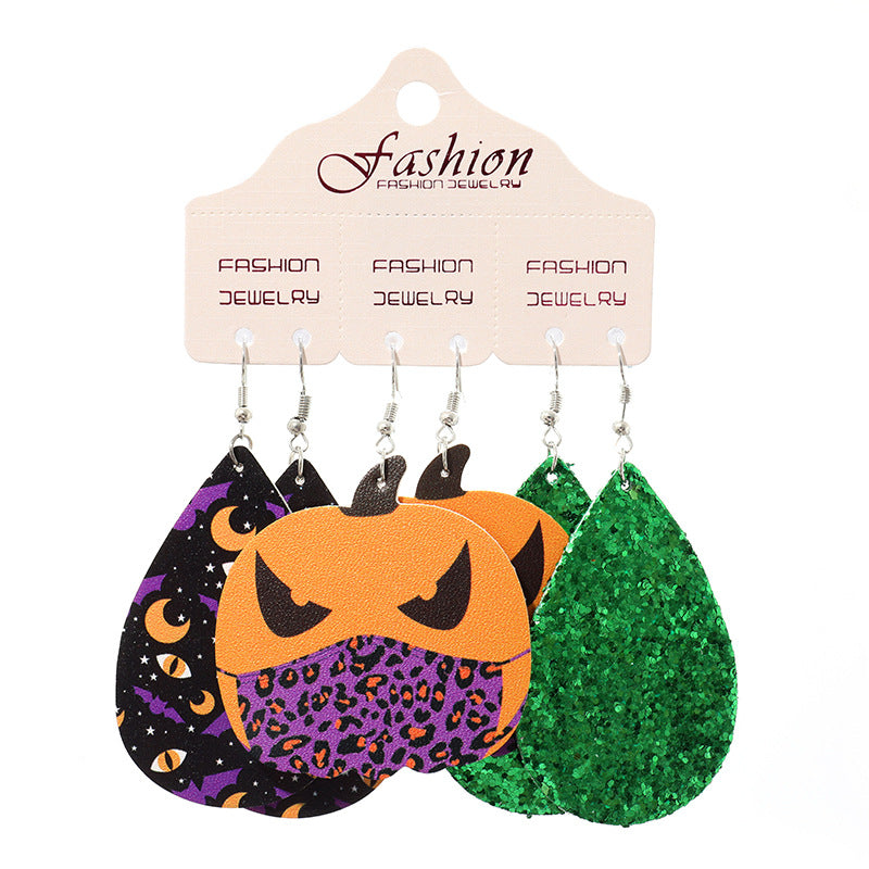 ALL HALLOWS EVE TEARDROP DANGLE EARRINGS