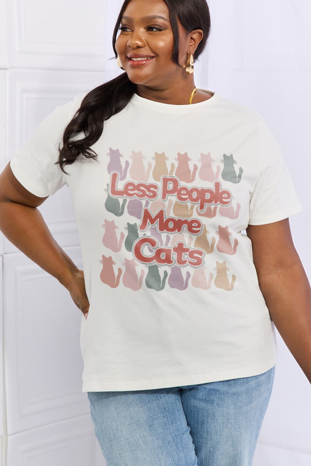 LESS PEOPLE MORE CATS TEE