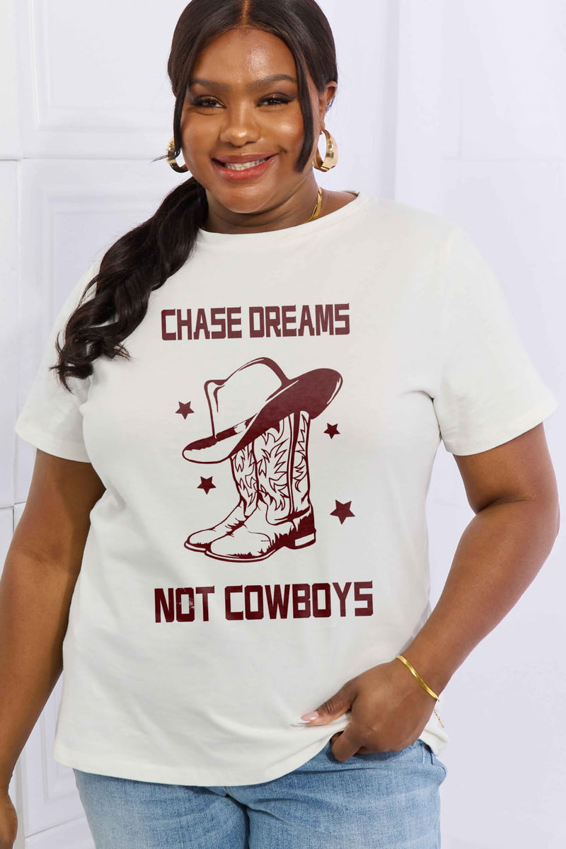 CHASE DREAMS NOT COWBOYS TEE