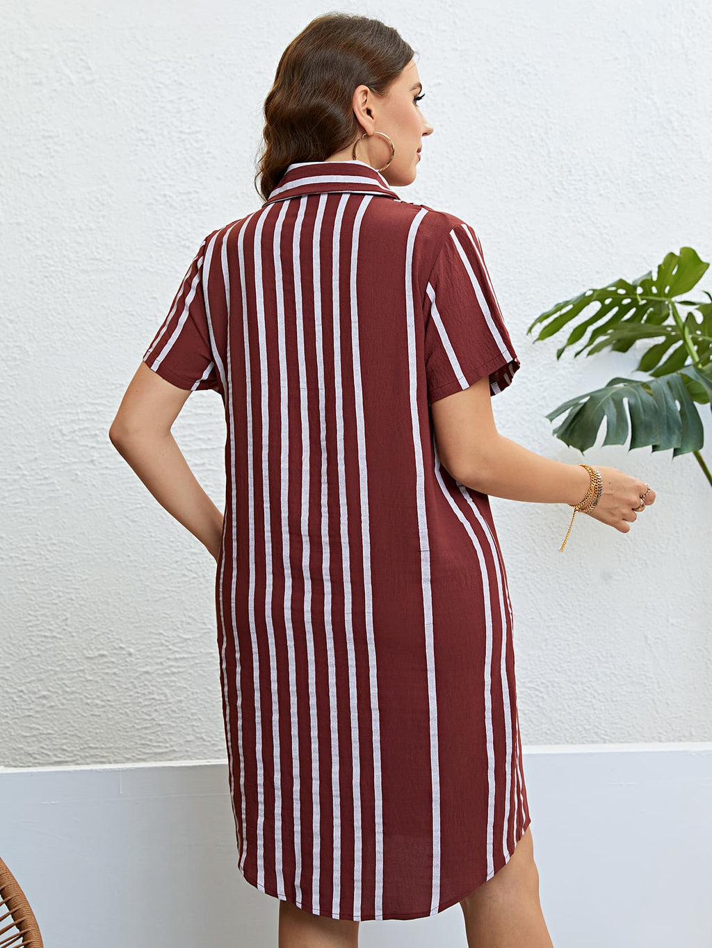 SASSY STRIPES SHIRT DRESS