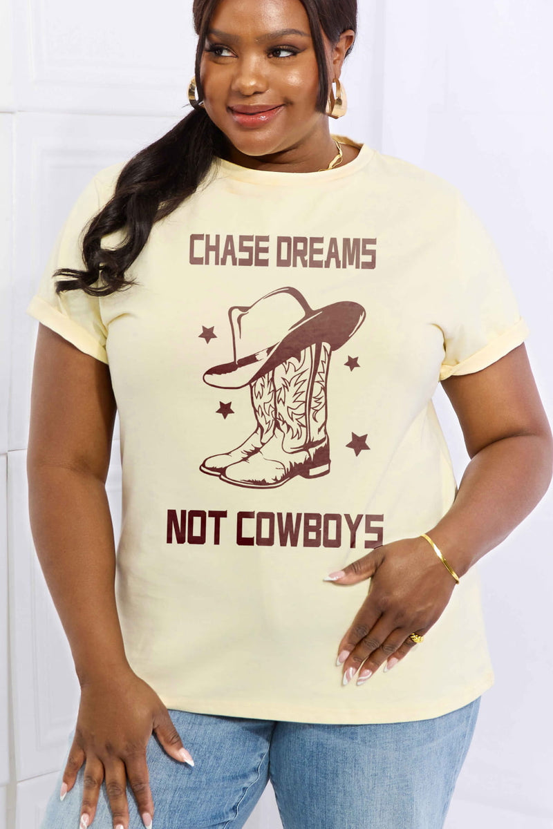 CHASE DREAMS NOT COWBOYS TEE