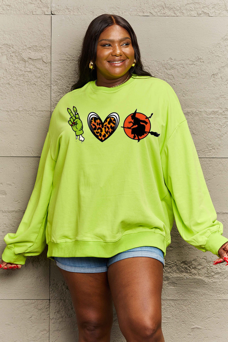 LOVE HALLOWEEN DROP SHOULDER SWEATSHIRT