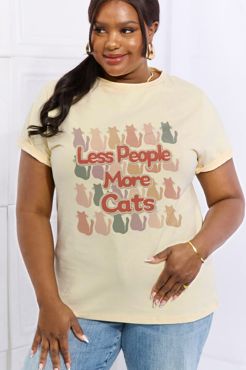 LESS PEOPLE MORE CATS TEE