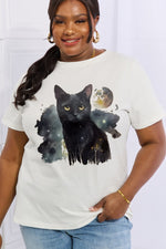 BLACK CAT GRAPHIC TEE